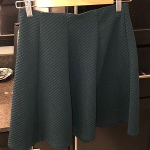 Green flare skirt